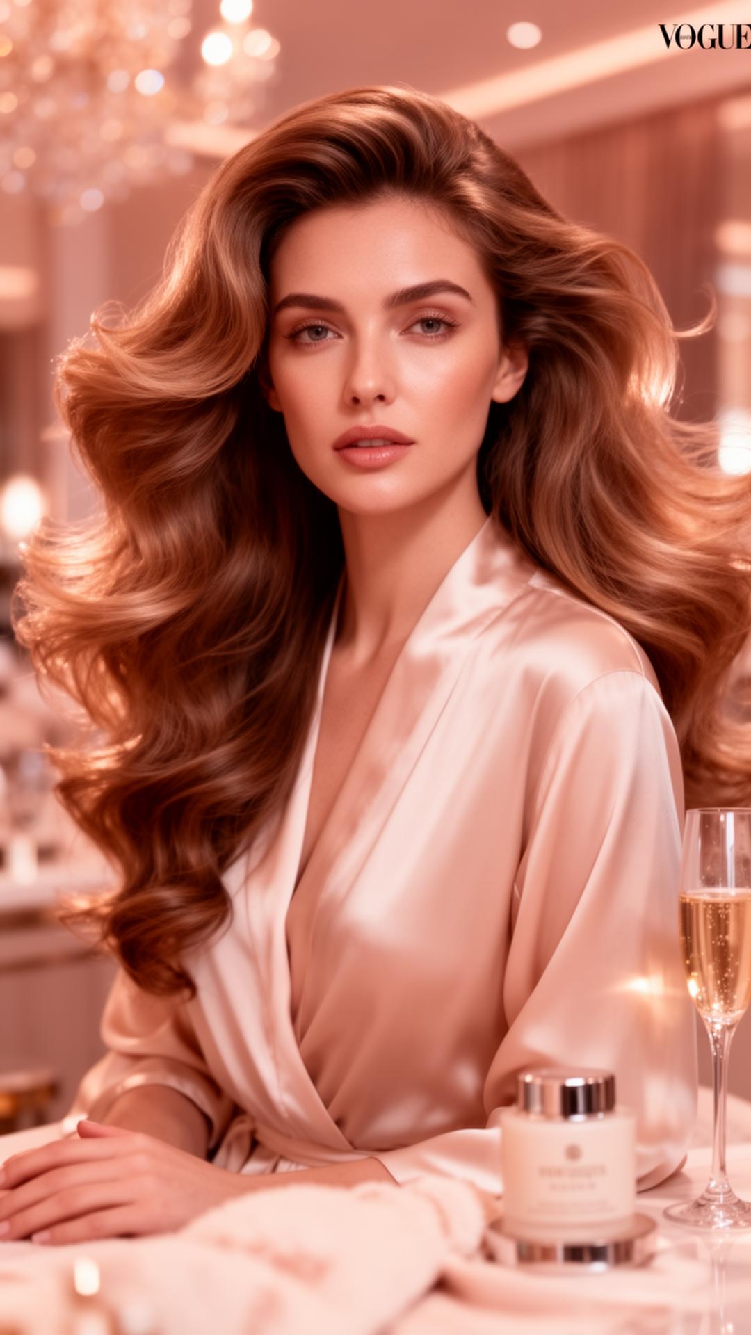 Elegant beauty editorial portrait